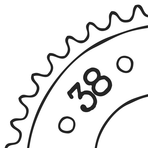 Kettenrad zähne - 38, 530)